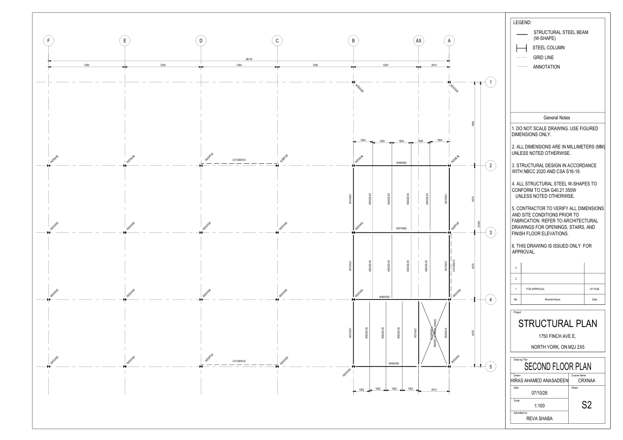 Second Floor & Roof Framing Plans - Civil engineering drawing sheet